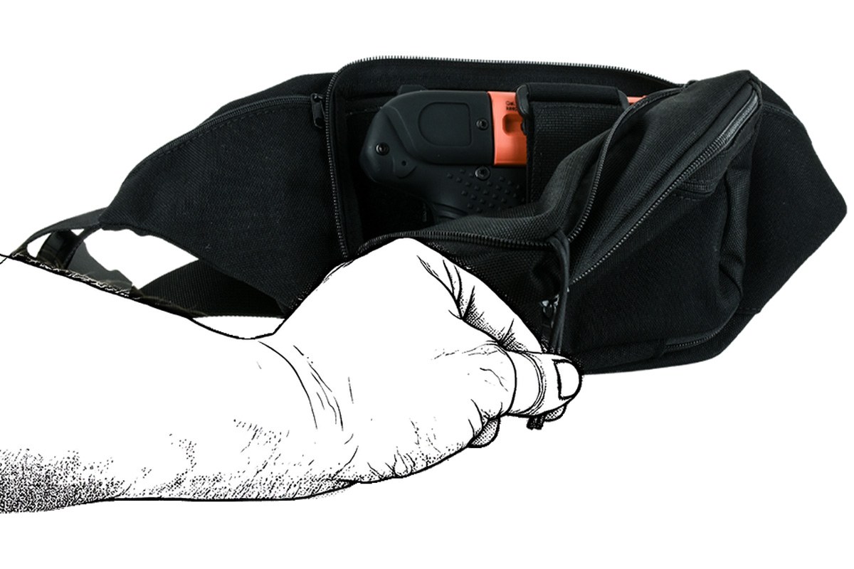 Illustrazione del meccanismo a doppia zip con laccetto unico di apertura simultanea