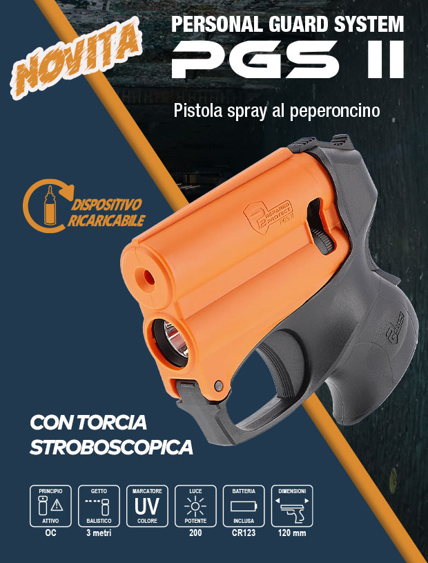 Pistola al peperoncino con Luce 200 Lumen