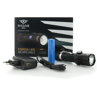 Torcia in lega di alluminio 1200 Lumen/500 mt