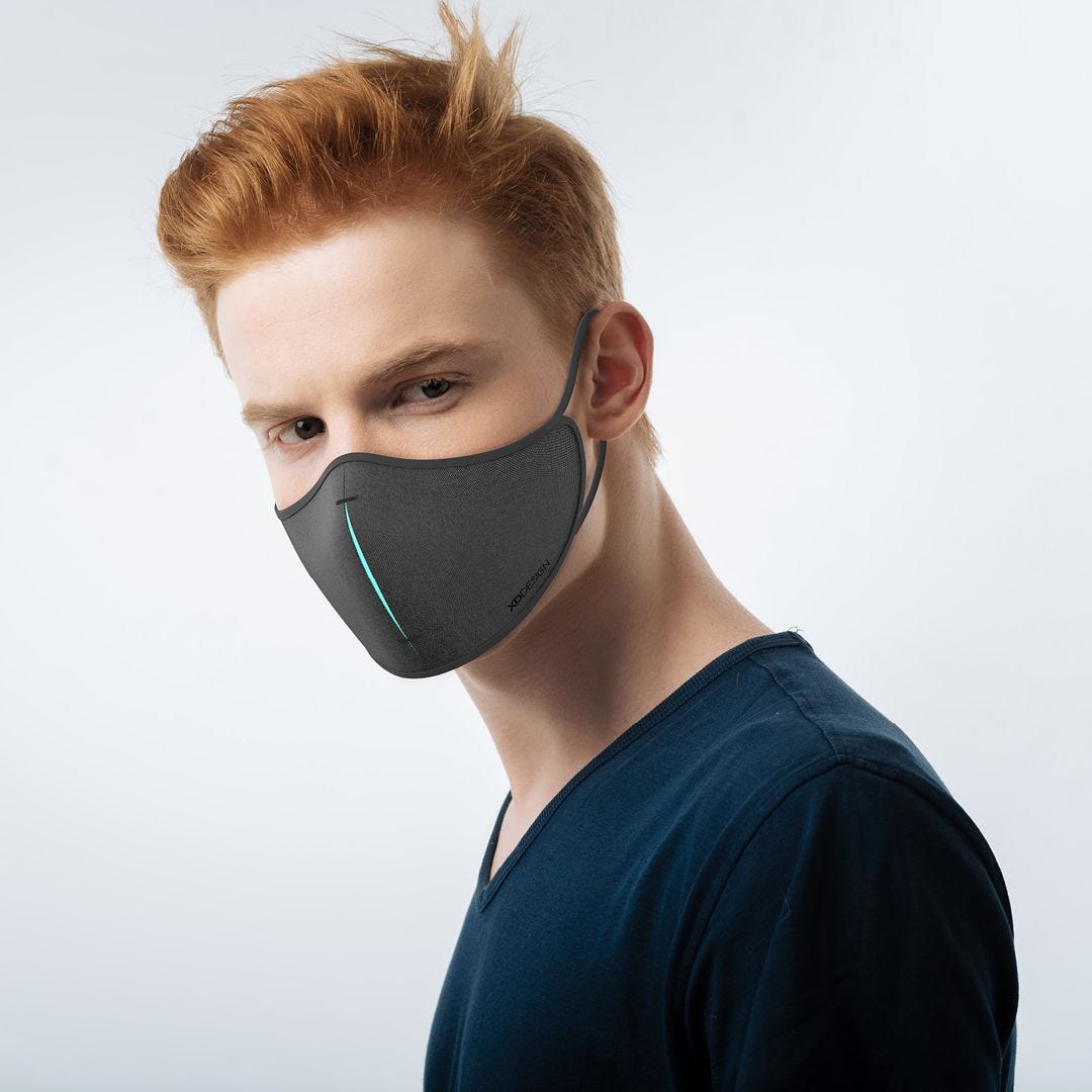  XD Design Protective Mask Set nera indossata
