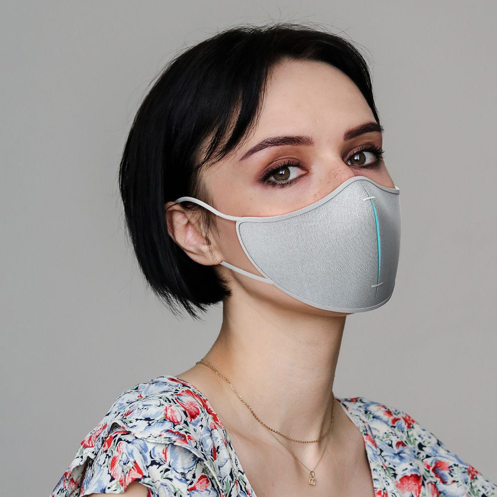  XD Design Protective Mask Set Grigia indossata